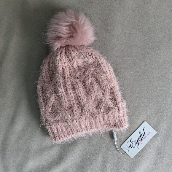 Rose Pom Pom Hat - Eyeful NWT - Picture 2 of 4